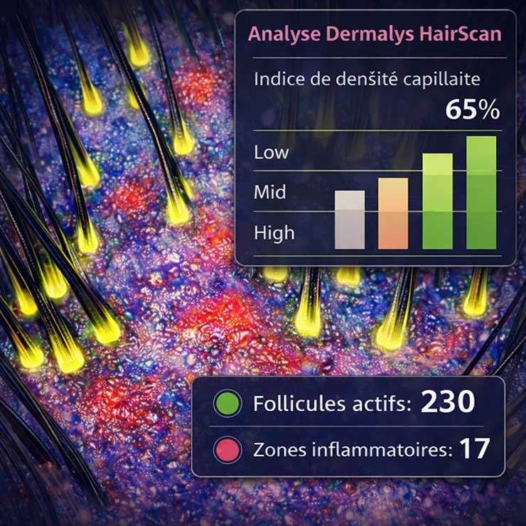 Dermatoscope capillaire IA professionnel 3 spectres | Dermalys HairScan IA