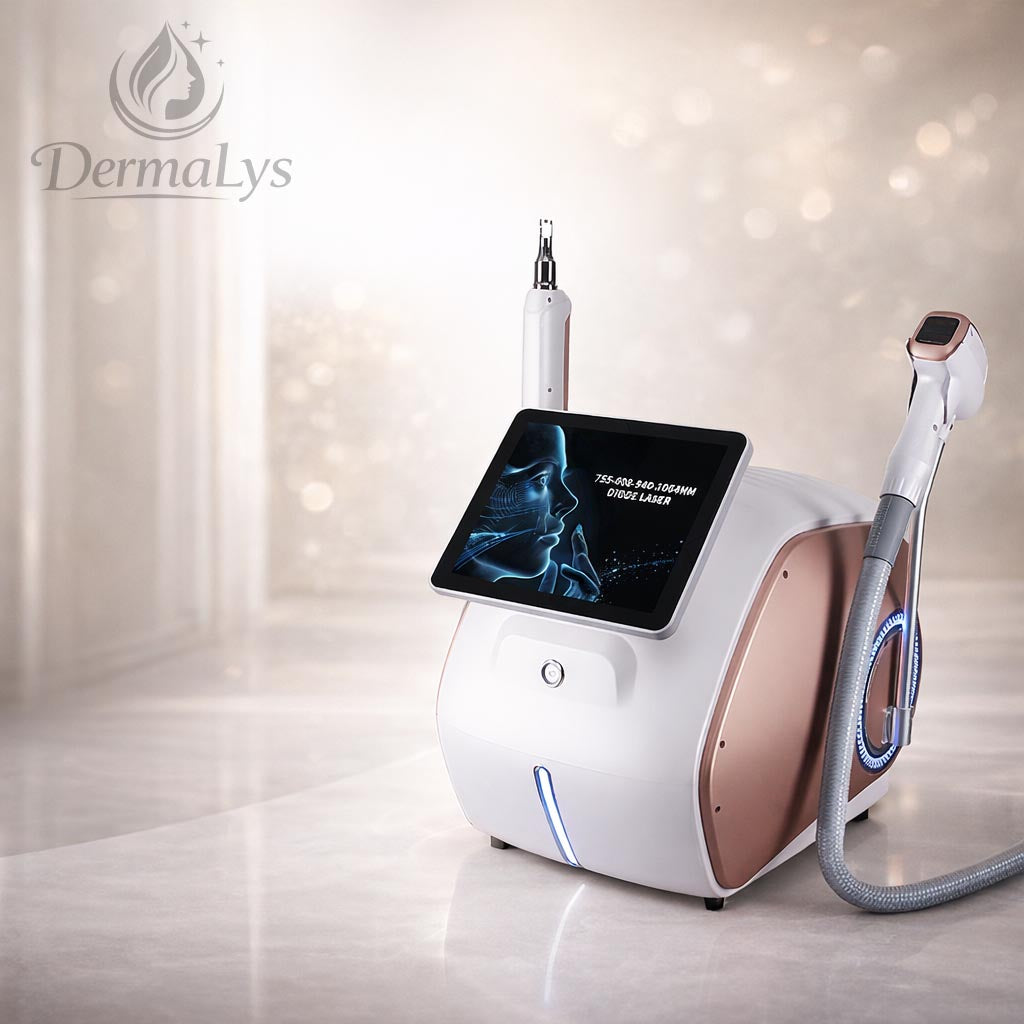 Plateforme Laser Esthétique 2-en-1 Professionnelle – Épilation Diode & Laser Picoseconde
