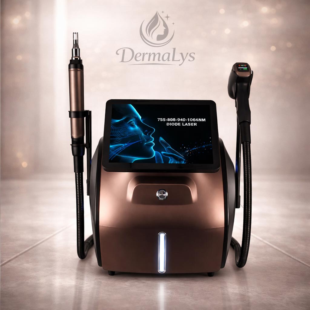 Plateforme Laser Esthétique 2-en-1 Professionnelle – Épilation Diode & Laser Picoseconde